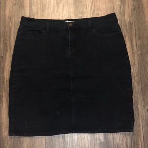 Black Jean Skirt
